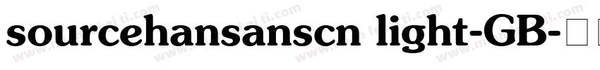 sourcehansanscn light-GB字体转换
